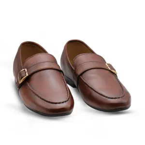 Brown Buckled Loafers
