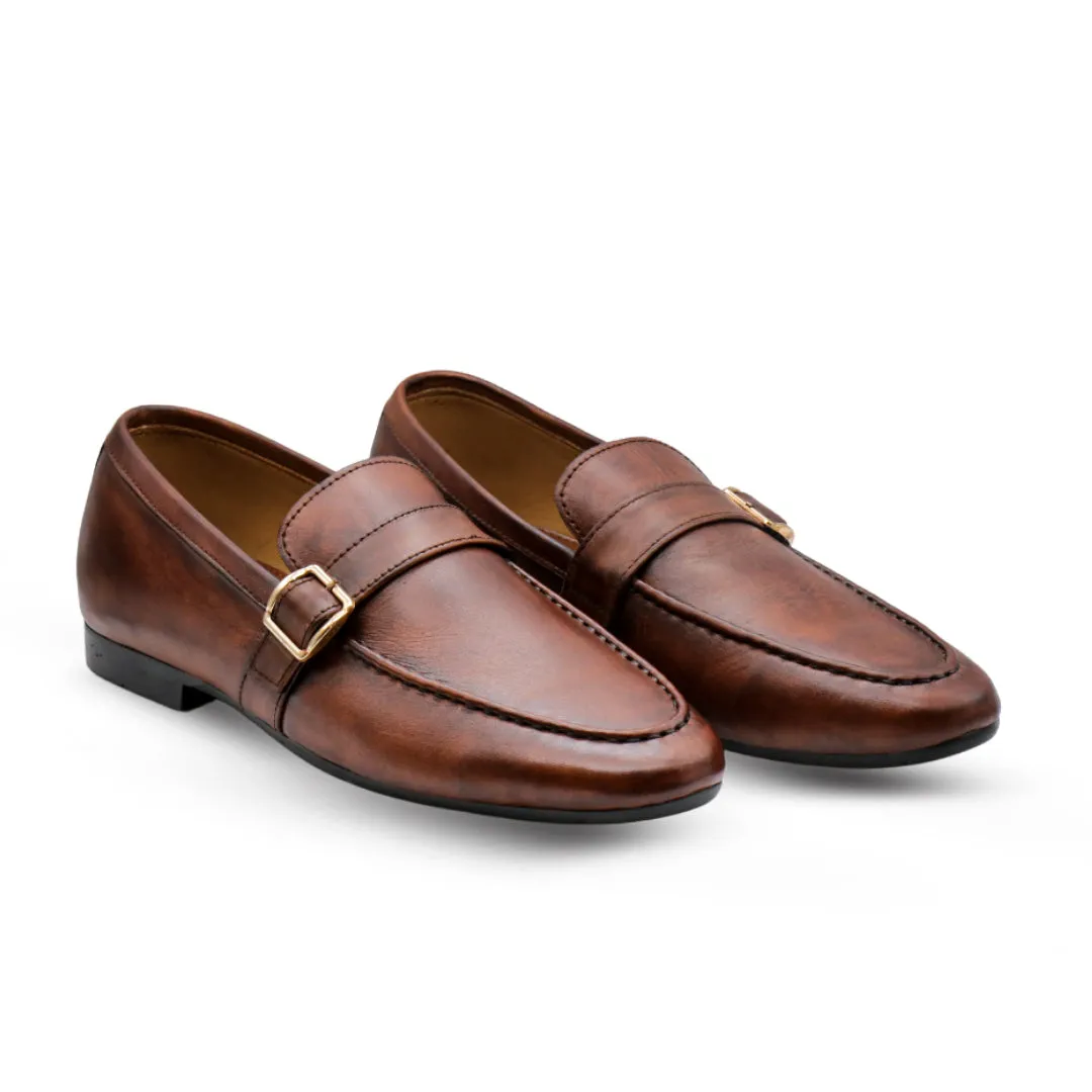 Brown Buckled Loafers