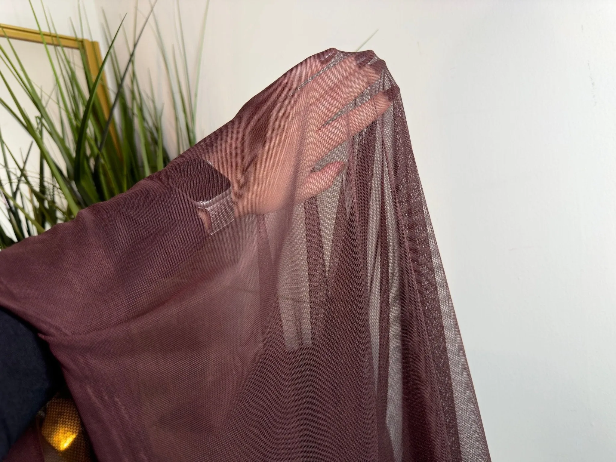 Brown Power Mesh Nylon Spandex