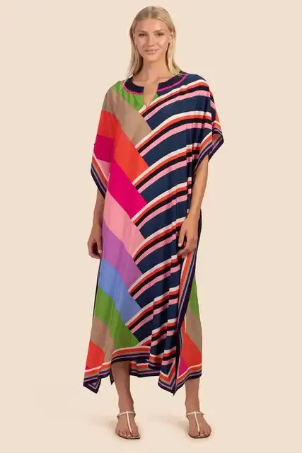 Buntes Midi-Kaftankleid - Carla