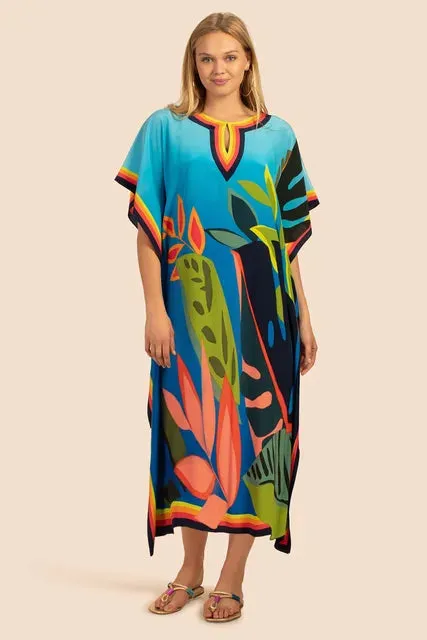 Buntes Midi-Kaftankleid - Carla