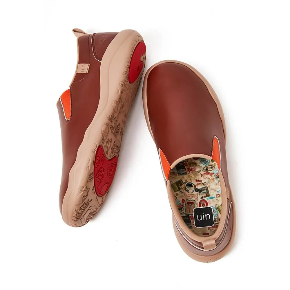 Burgundy Split Leather Cuenca Men