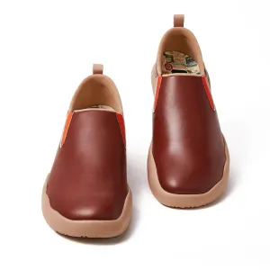 Burgundy Split Leather Cuenca Men