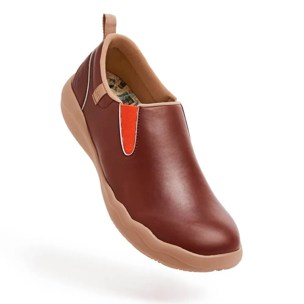 Burgundy Split Leather Cuenca Men