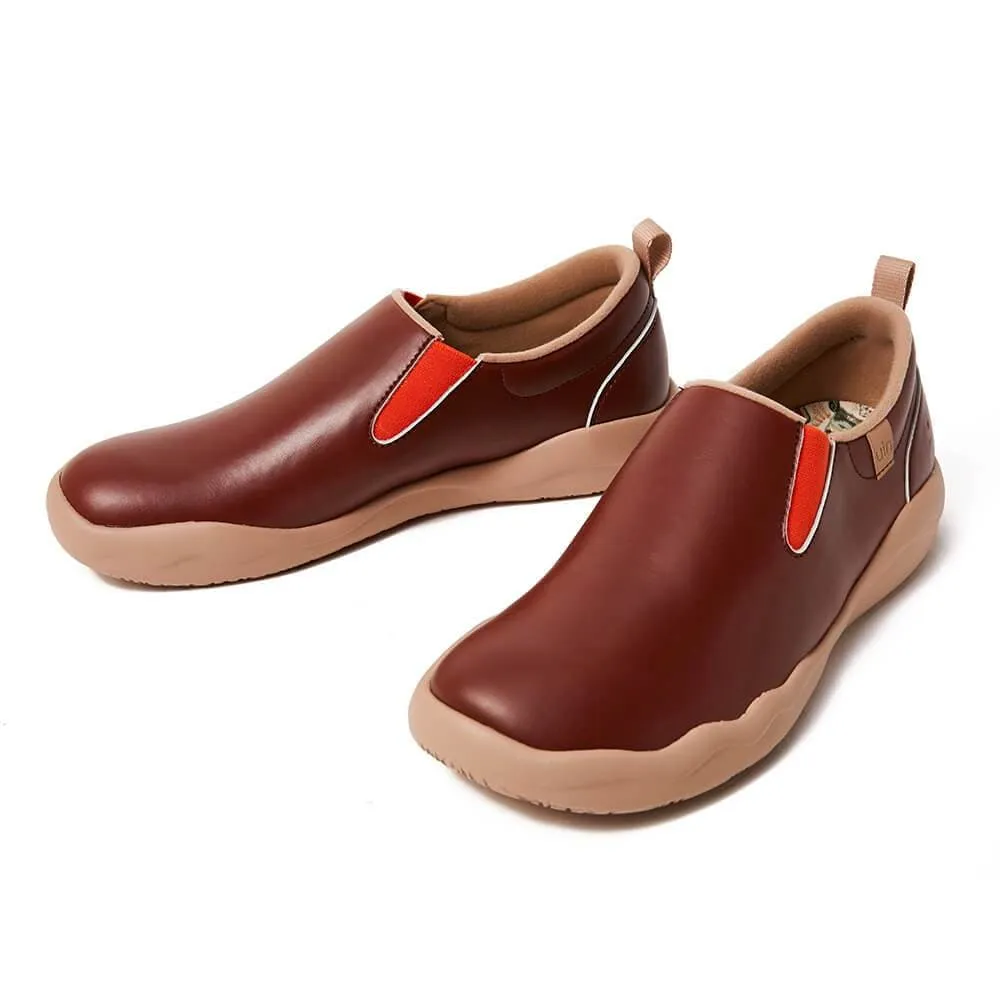 Burgundy Split Leather Cuenca Men