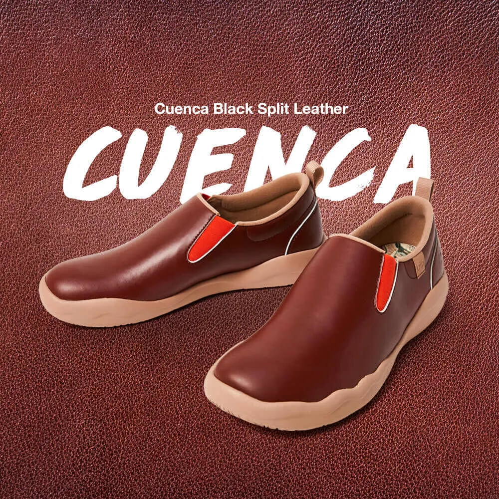 Burgundy Split Leather Cuenca Men