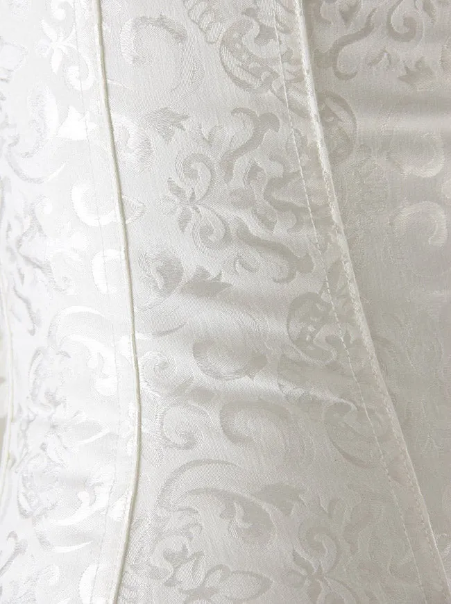 Burlesque Brocade Wedding Bridal Dance Bustier Corset Lingerie