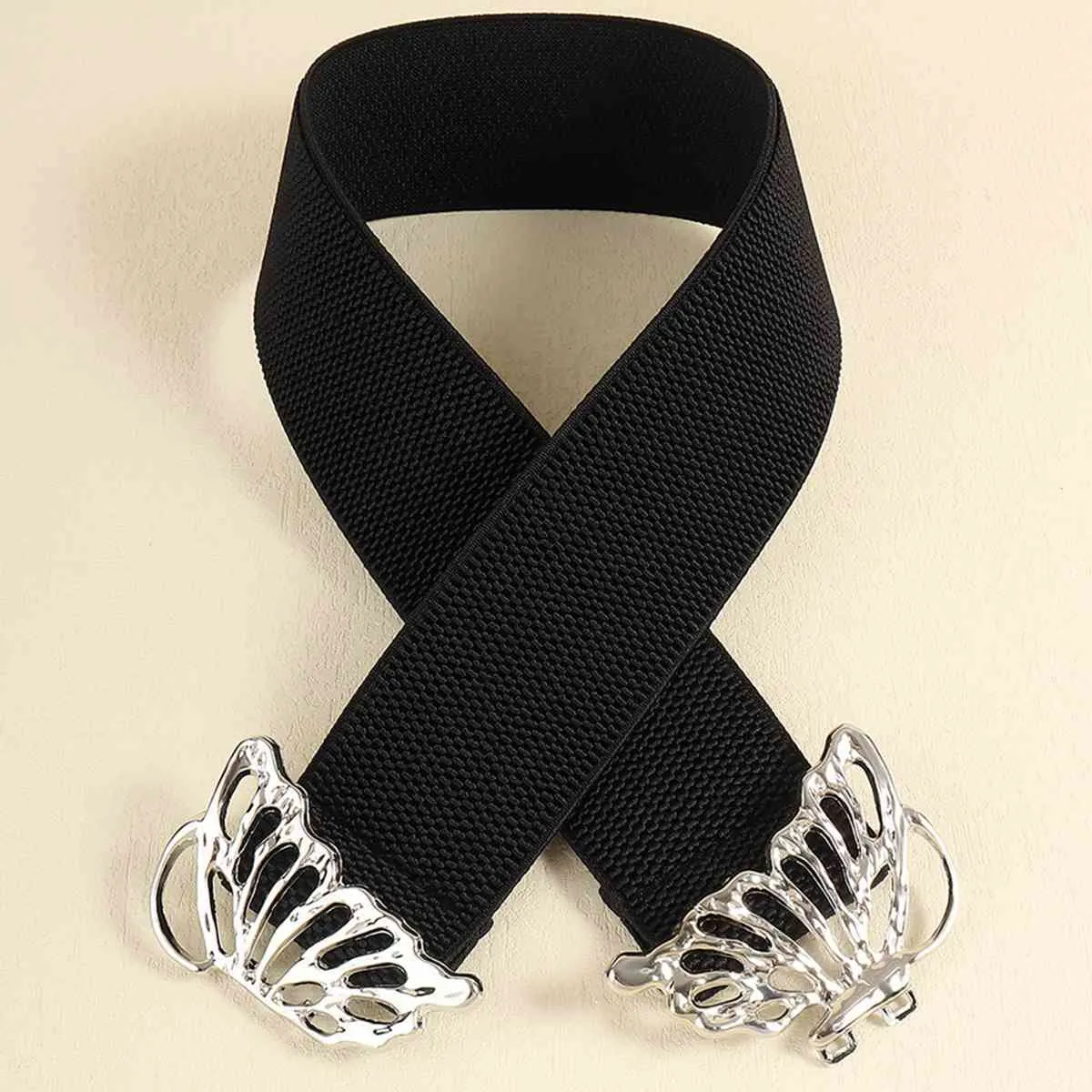 Butterfly Buckle Elastic Belt