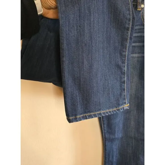 Cabi The Straight Jeans Dark Wash Mid Rise Stretch Denim Size 10 Casual