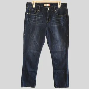 Cabi The Straight Jeans Dark Wash Mid Rise Stretch Denim Size 10 Casual
