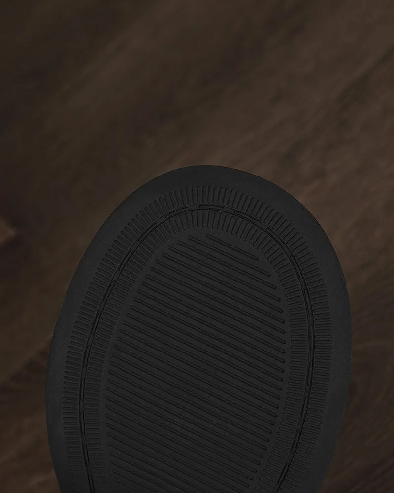 Calf Hair Colorblocking Platform Loafers