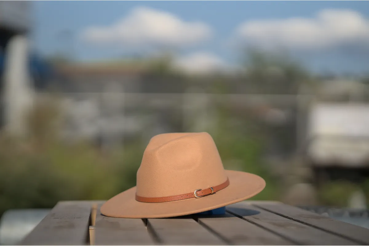 Camel Brown Fedora Hat