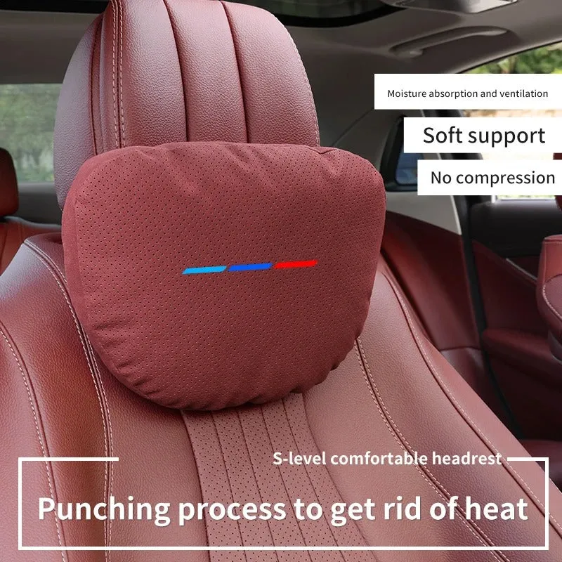 Car Headrest Neck Support & Lumbar Cushion - Soft Neck Pillow for Car