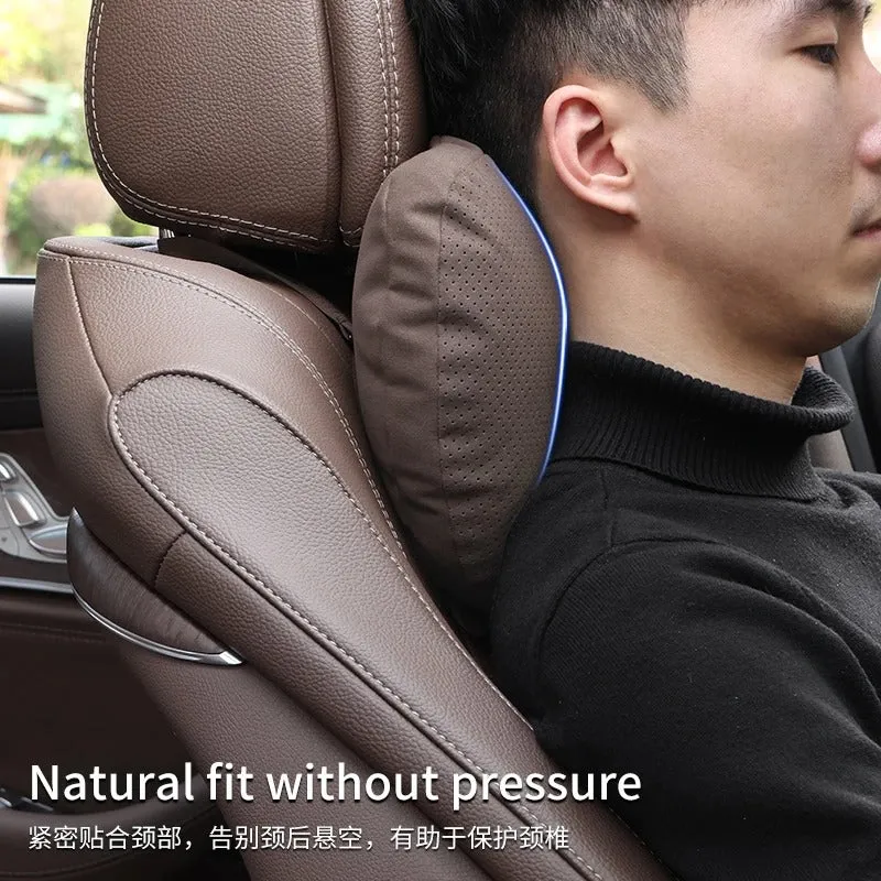Car Headrest Neck Support & Lumbar Cushion - Soft Neck Pillow for Car