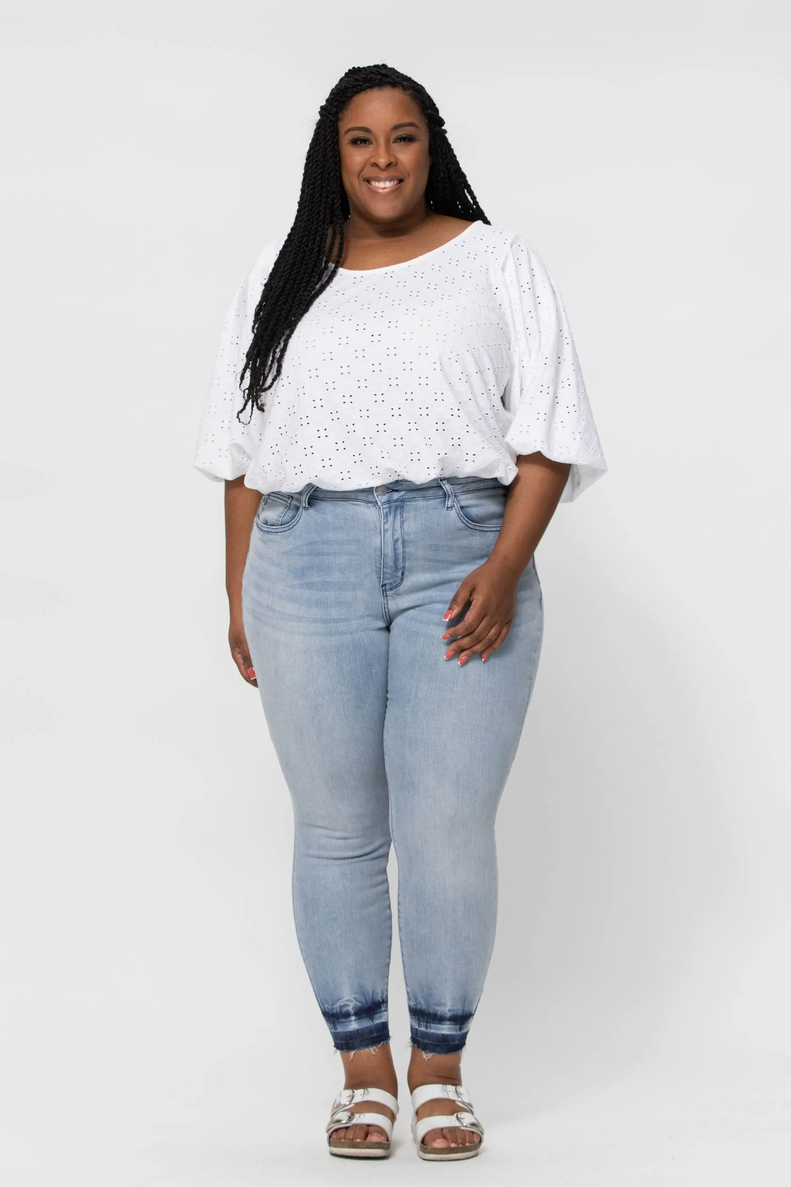 Cass Judy Blue Tie Dye Skinny Jeans