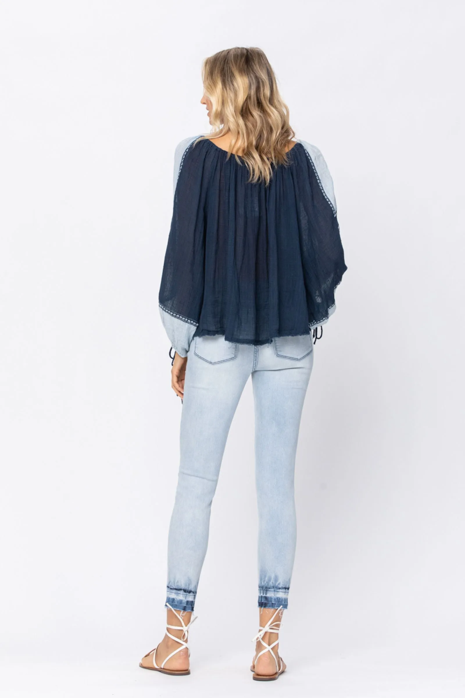 Cass Judy Blue Tie Dye Skinny Jeans