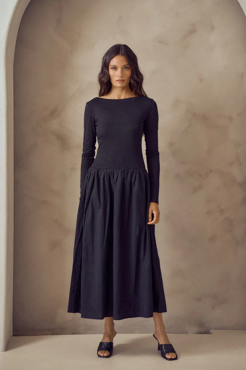Celeste Drop Waist Midi Dress