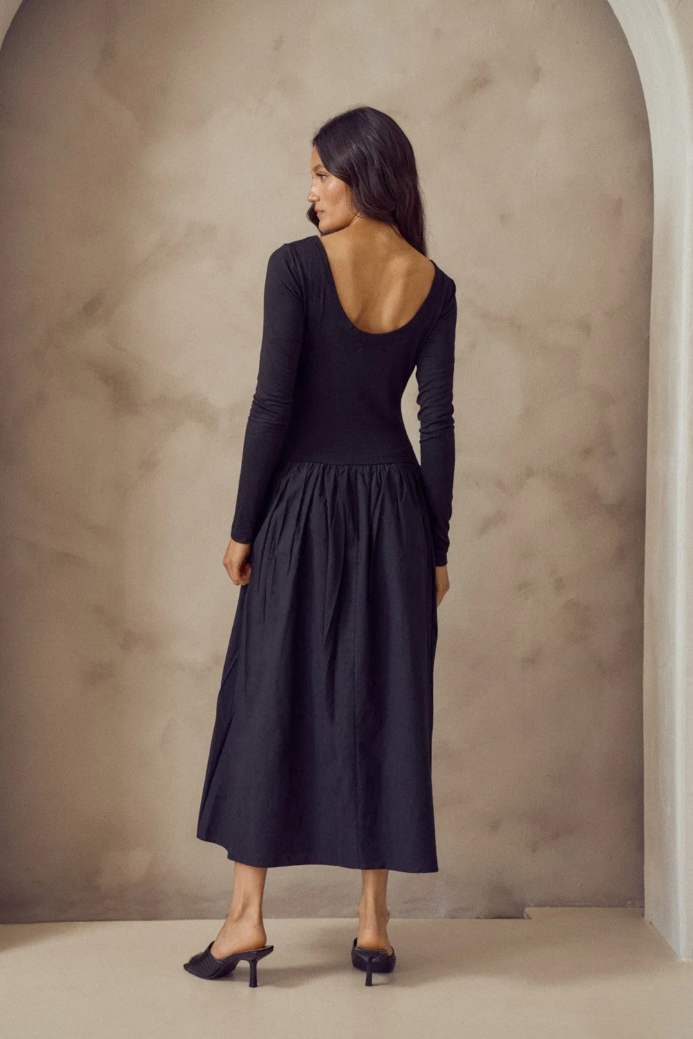 Celeste Drop Waist Midi Dress