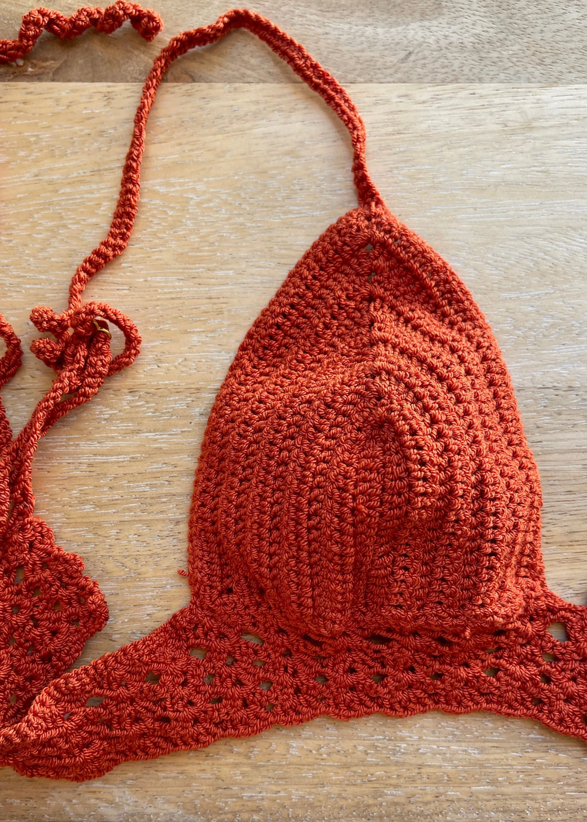 Celia Crochet Bralette in Cinnamon