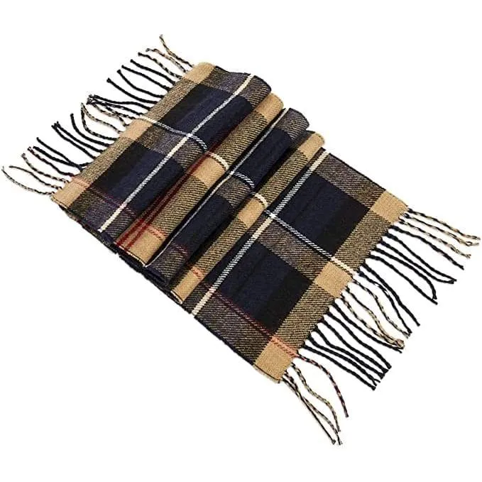 CityComfort Reversible Checked Scarf With a Trendy Tartan Design For Men