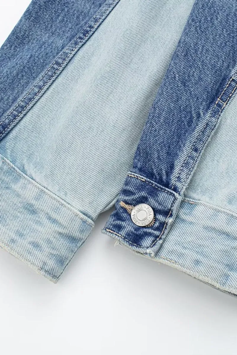 CJ0270 Two Tone Denim Jacket