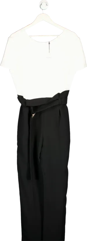Claudie Pierlot White/Black Jumpsuit Bicolore UK 8