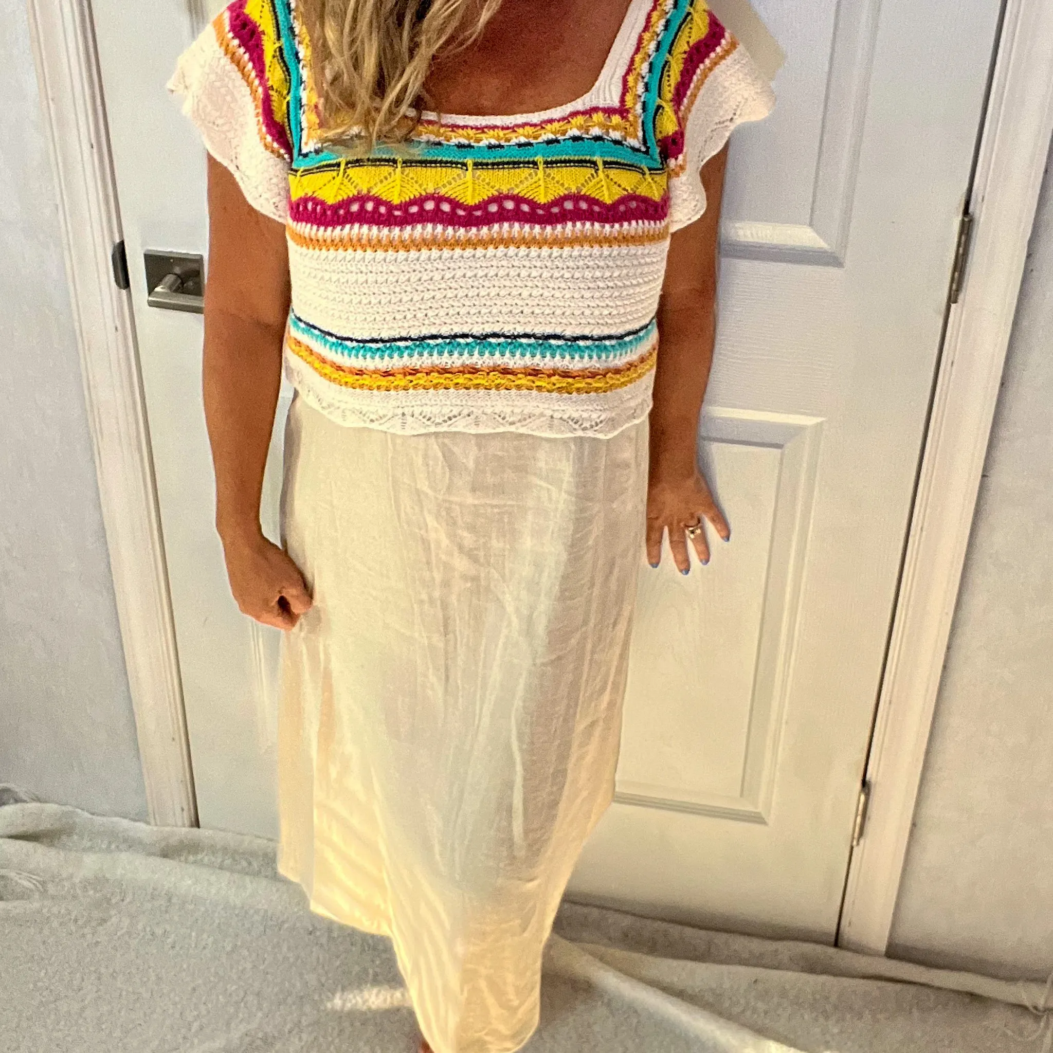 Coastal Life Sleeveless Thin Strapped Linen Blend Long Dress