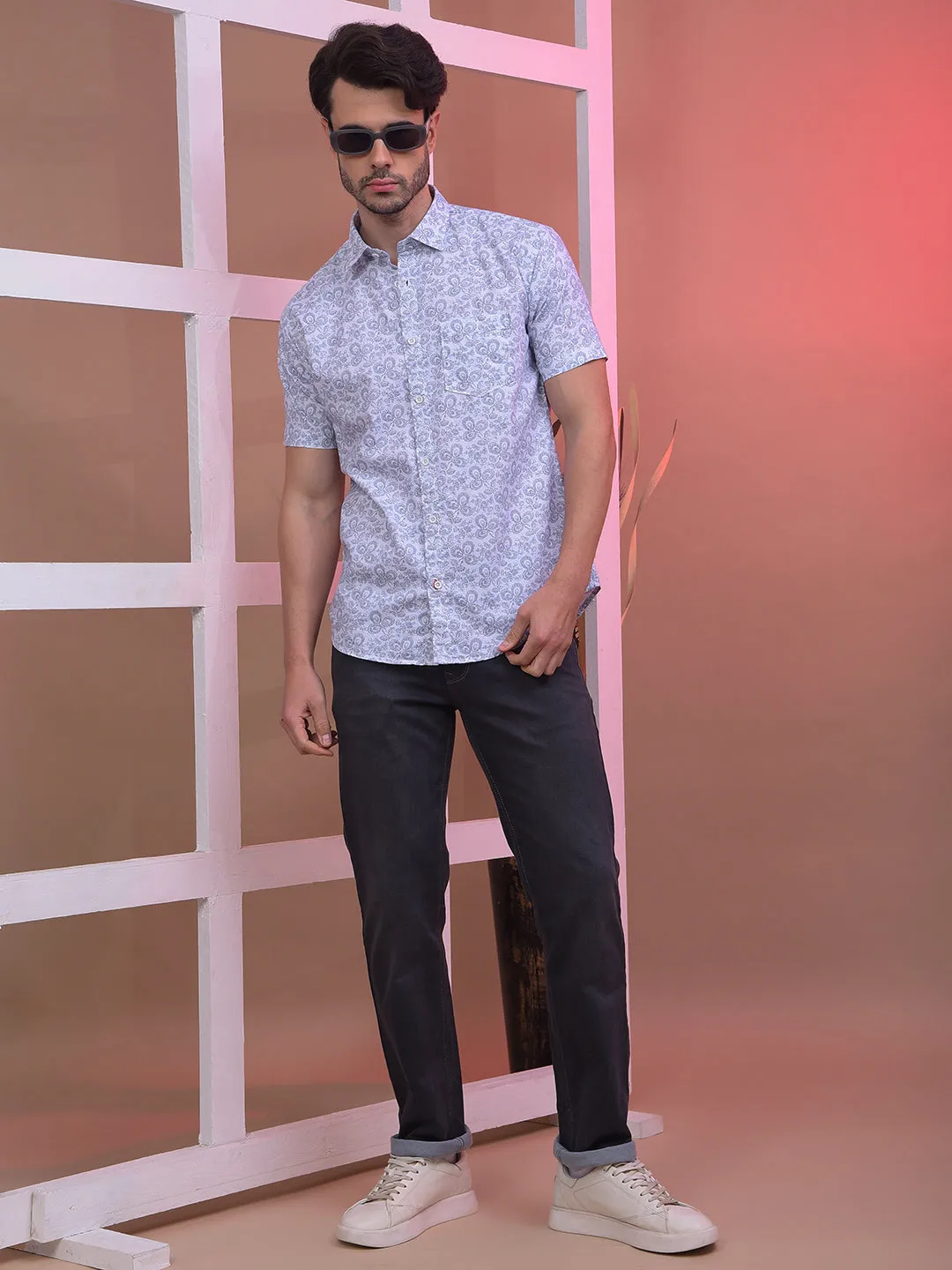 COBB DARK GREY STRAIGHT-FIT PREMIUM JEANS