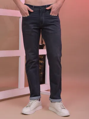 COBB DARK GREY STRAIGHT-FIT PREMIUM JEANS
