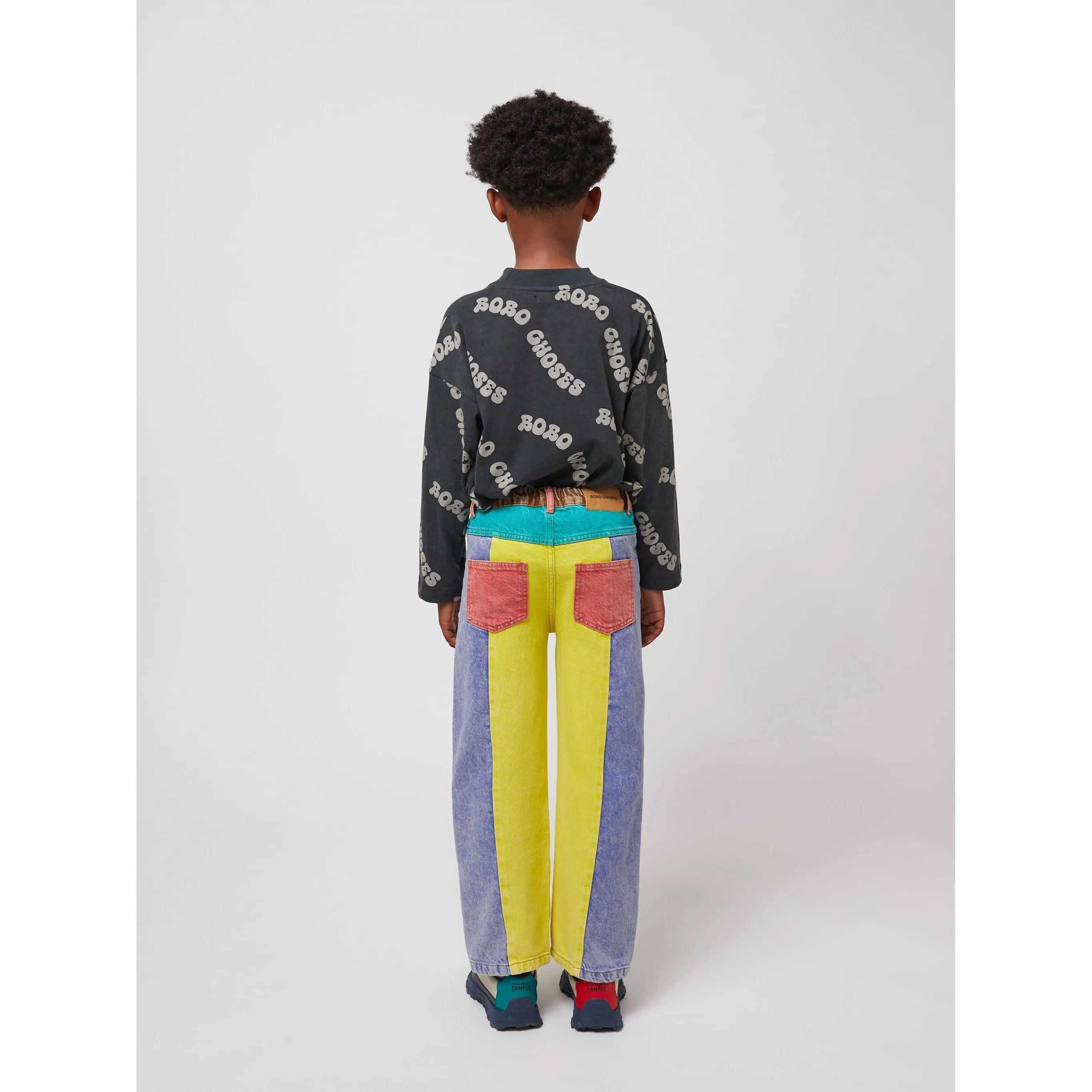 Color Block Denim Pants