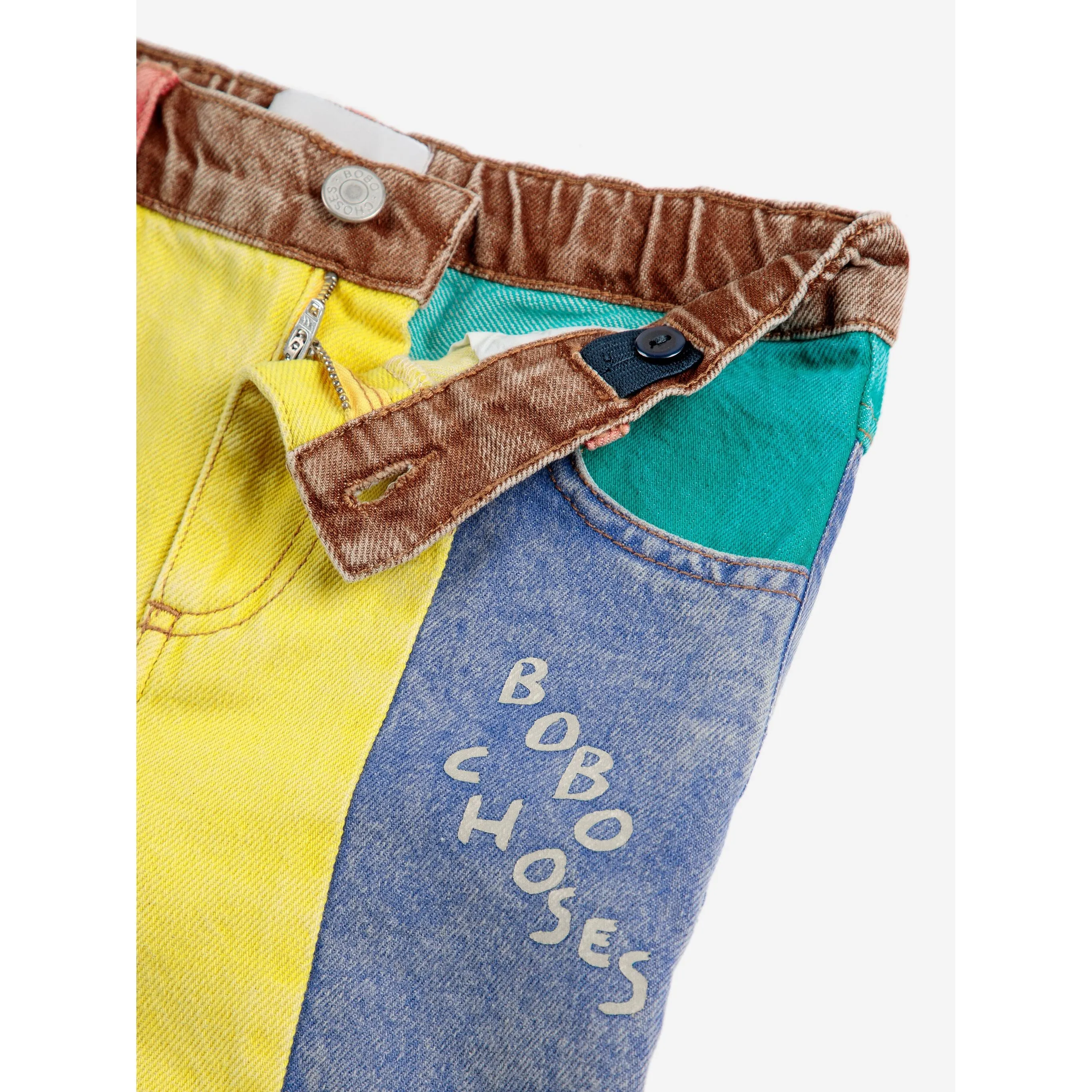Color Block Denim Pants