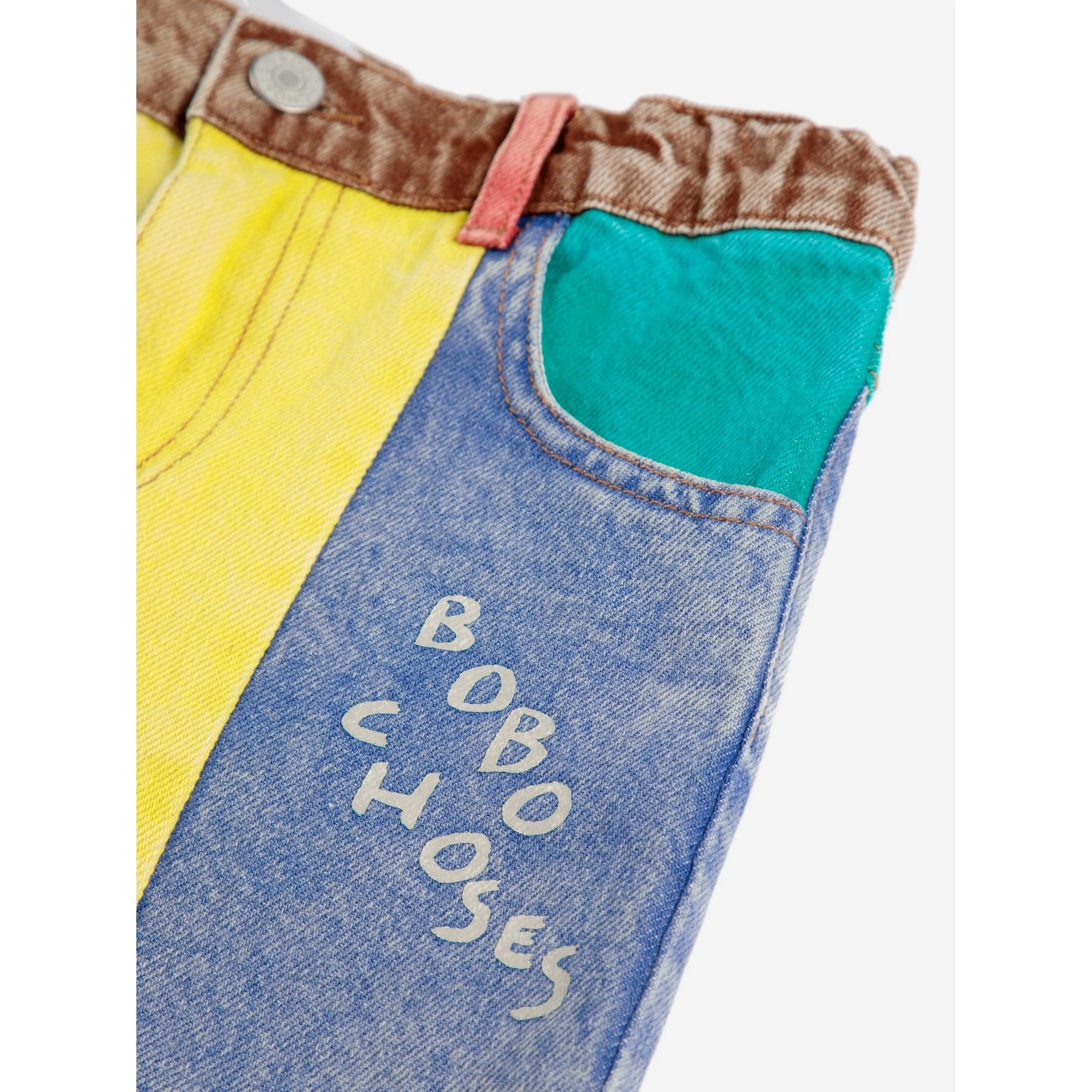 Color Block Denim Pants