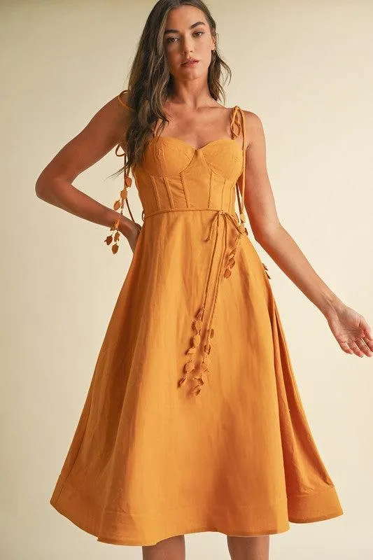 CORSET MIDI DRESS