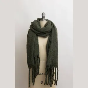 Cozy Knit Scarf with Tassels