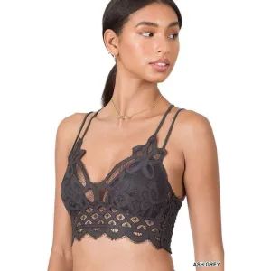 Crochet Lace Bralette With Bra Pads