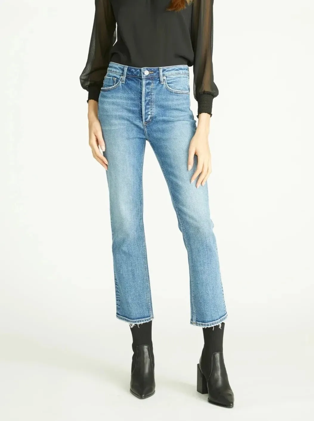 Crosby High Rise Straight Jean in Medium Wash