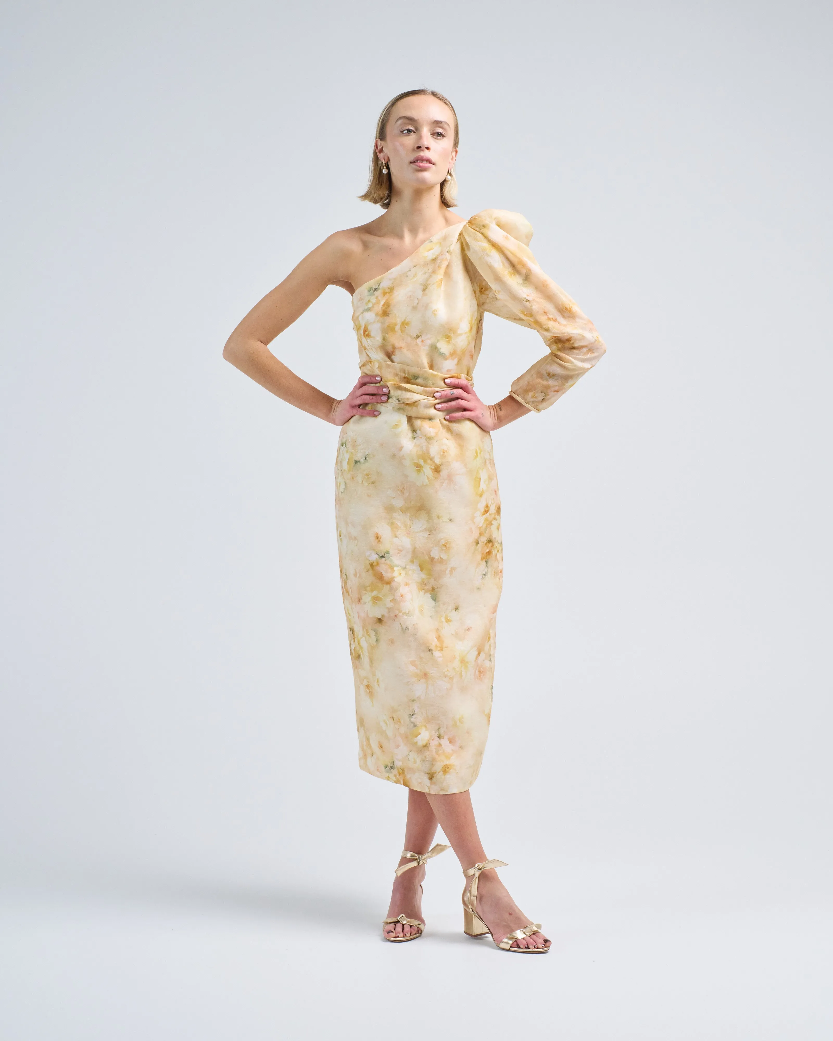 crush asymmetrical midi dress