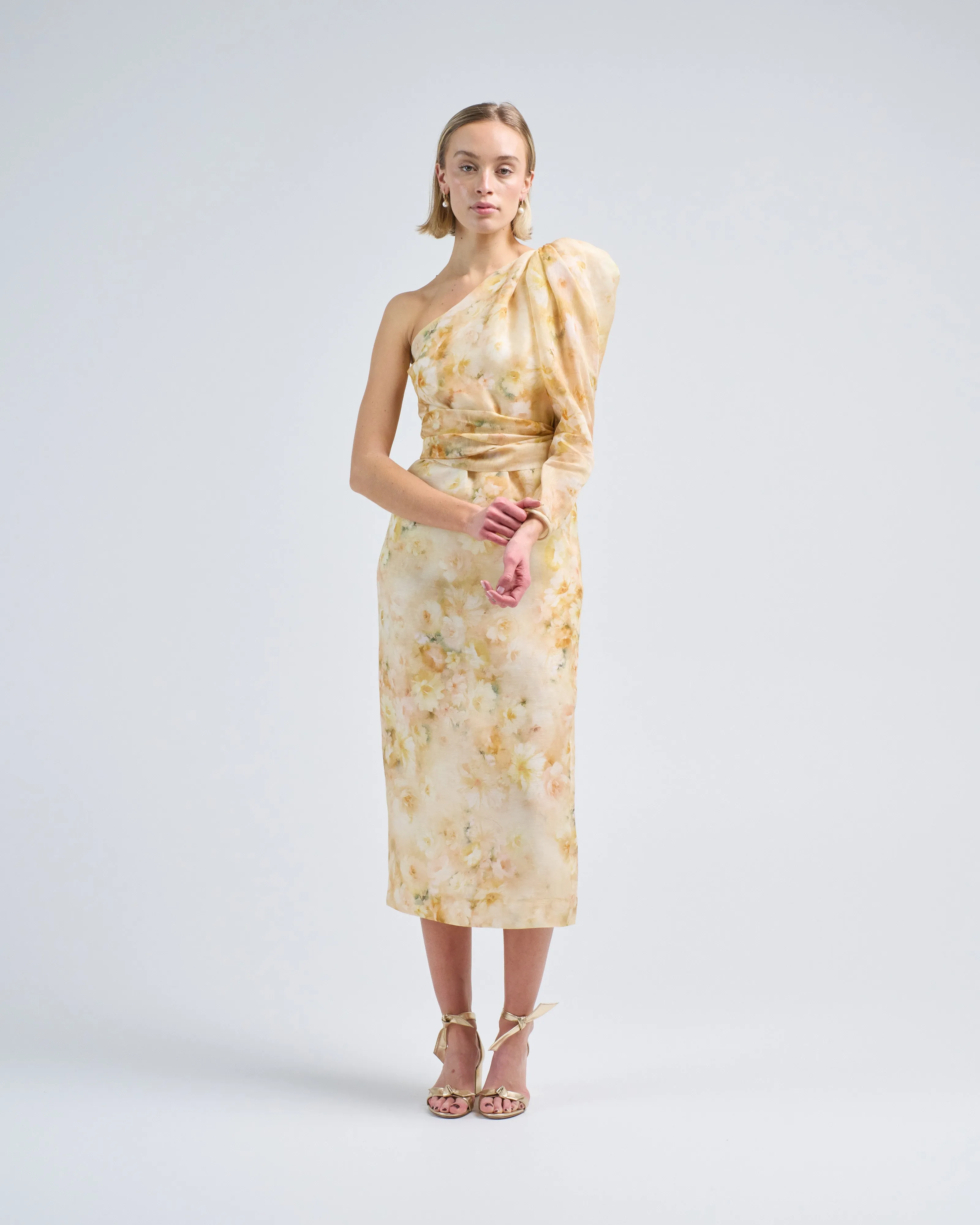 crush asymmetrical midi dress