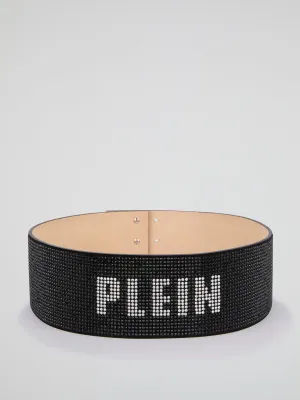 Crystal Plein Black Multi-Stud Belt