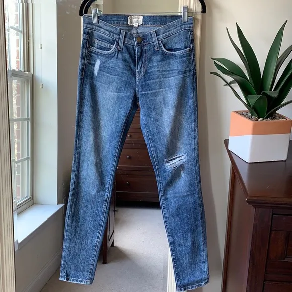 CURRENT/ELLIOTT The Ankle Skinny in Heartbreak Destroy skinny jeans (26) ✨
