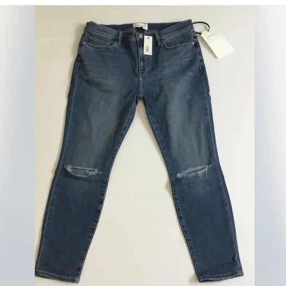 CURRENT/ELLIOTT The Stiletto Ripped Skinny Jeans 2 Year Destroyed NWT 32