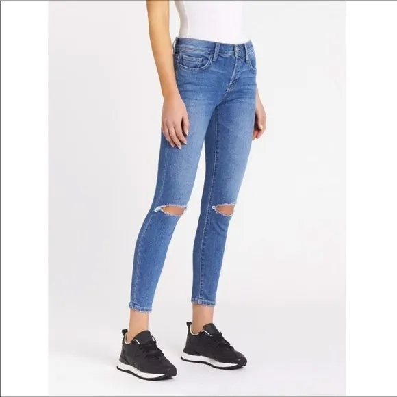 CURRENT/ELLIOTT The Stiletto Ripped Skinny Jeans 2 Year Destroyed NWT 32
