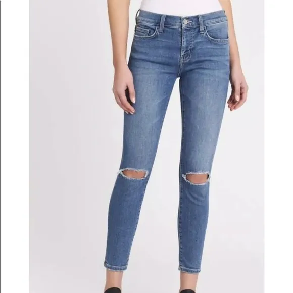 CURRENT/ELLIOTT The Stiletto Ripped Skinny Jeans 2 Year Destroyed NWT 32