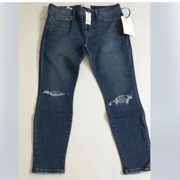 CURRENT/ELLIOTT The Stiletto Ripped Skinny Jeans 2 Year Destroyed NWT 32