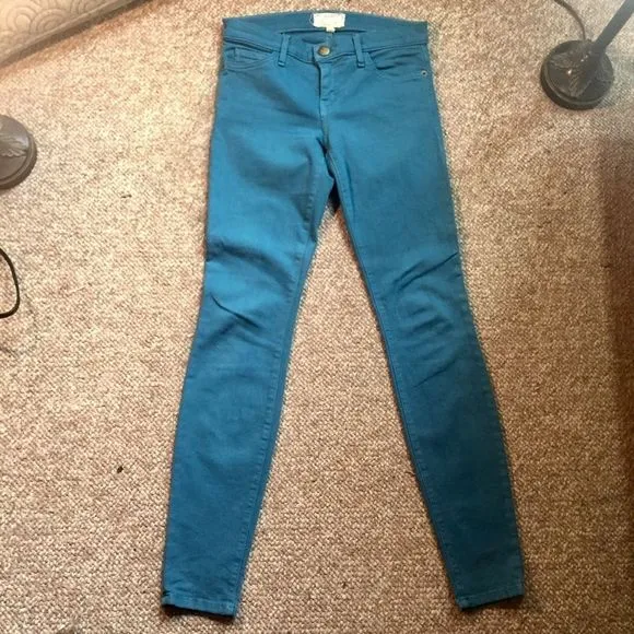 Current/Elliott The Ankle Skinny Blue Canteen Jean