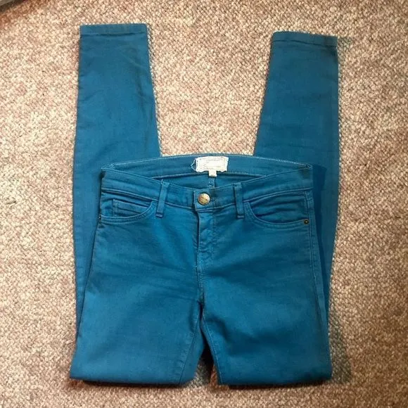 Current/Elliott The Ankle Skinny Blue Canteen Jean