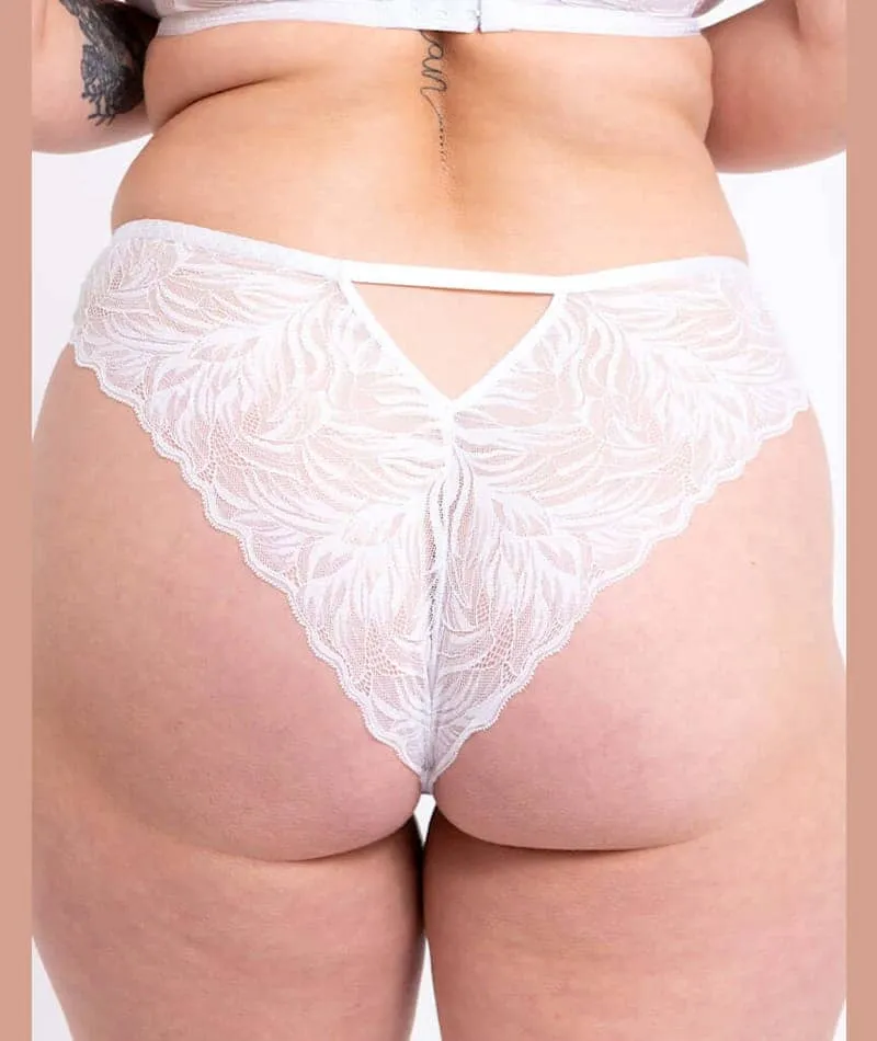 Curvy Kate Lace Daze Brazilian Brief - White