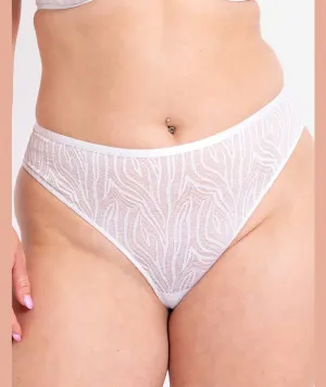 Curvy Kate Lace Daze Brazilian Brief - White