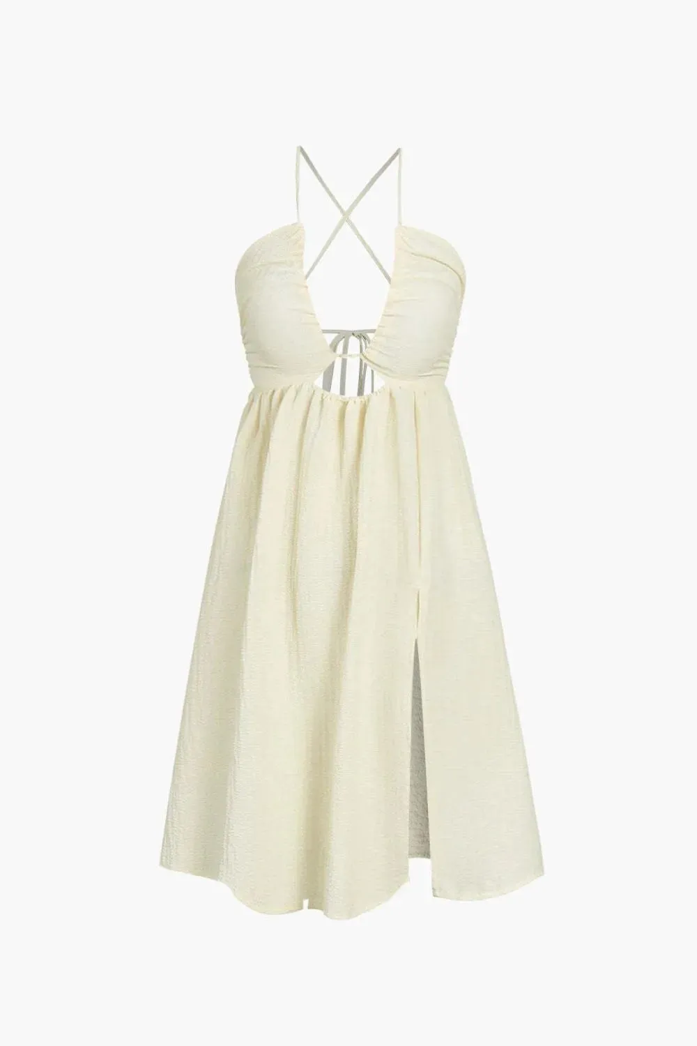 Cutout Slit Sleeveless Cami Dress
