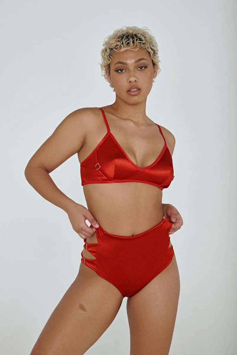 CXIX Aphrodite High Waist Bottoms - Red